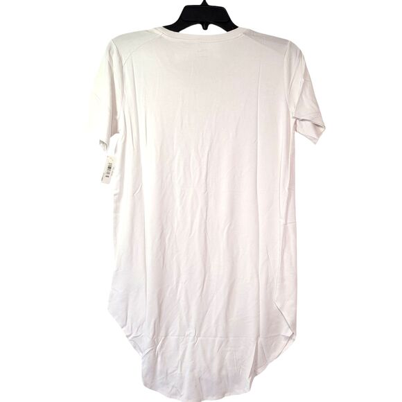 Daily Ritual Women's White Short Sleeve Hi Lo Long T-Shirt Size Medium - Picture 2 of 9